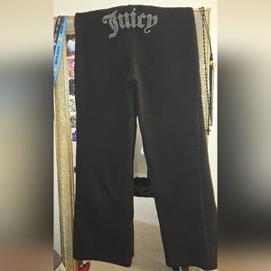 Juicy Couture Black Rhinestone Logo Sweatpants